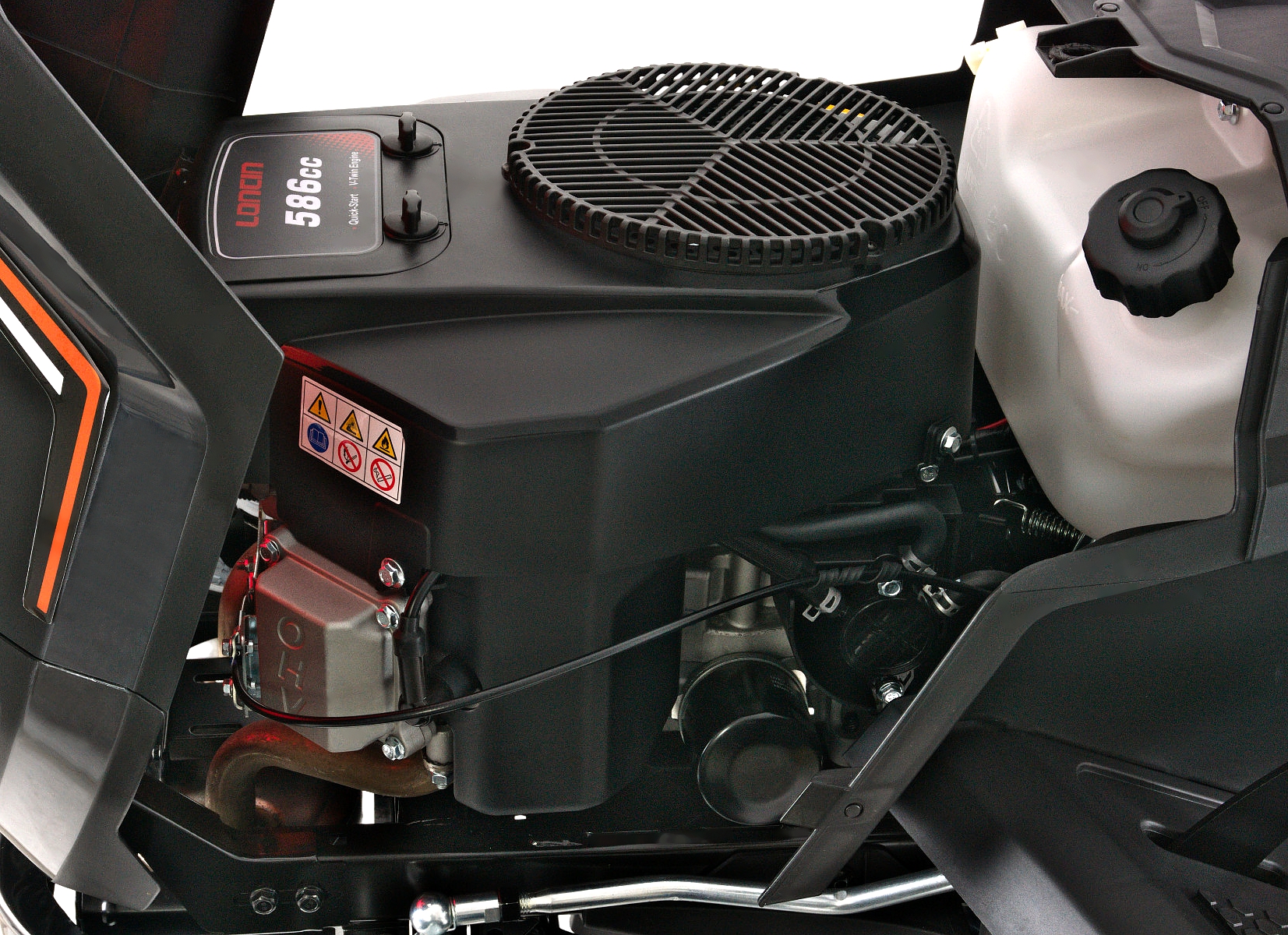 Dwucylindrowy silnik Loncin 586 cc z filtrem oleju i pompą oleju